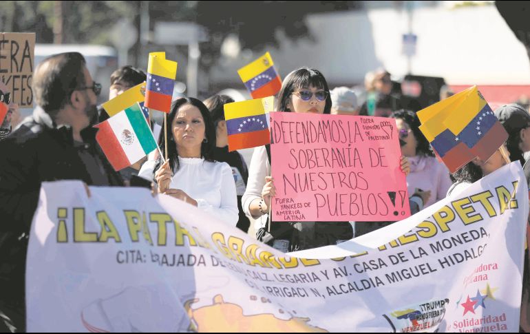 En México se han dado diversas manifestaciones contra las acciones militares de EU en Venezuela. EL UNIVERSAL