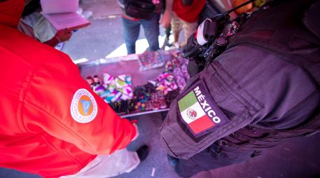 Las labores de vigilancia y seguridad de productos elaborados con pólvora comenzaron el 2 de diciembre de 2025 y concluyó el 1 de enero.  CORTESÍA