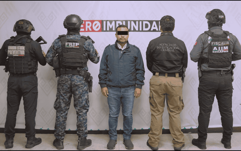 Además de su posible vinculación con grupos criminales, el edil está acusado de los delitos de corrupción y malversación de recursos públicos. ESPECIAL/FGE Chiapas