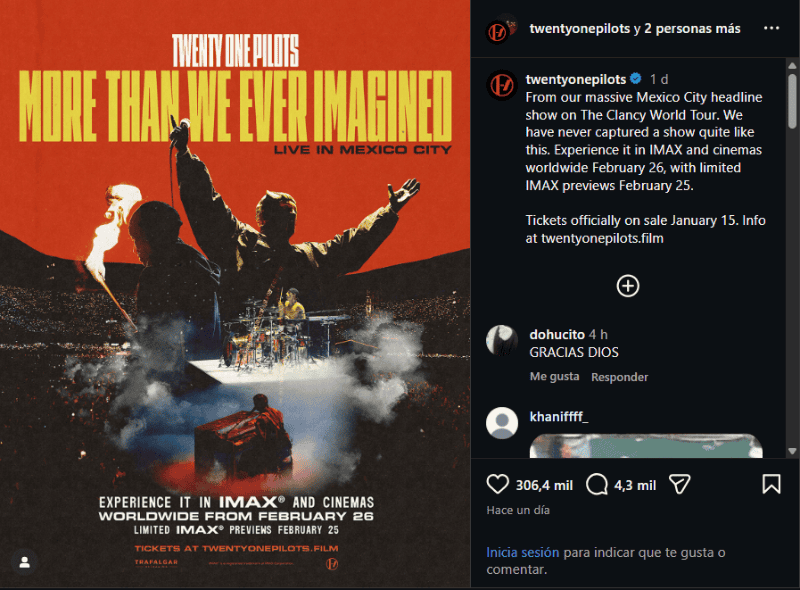 ESPECIAL/IG/@twenty one pilots&nbsp;