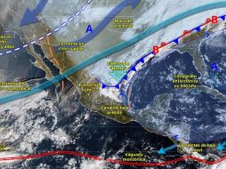 La entrada de aire polar generará un descenso notable de las temperaturas, con heladas durante la madrugada del domingo en amplias zonas del norte, centro y oriente del país. ESPECIAL/ SMN.