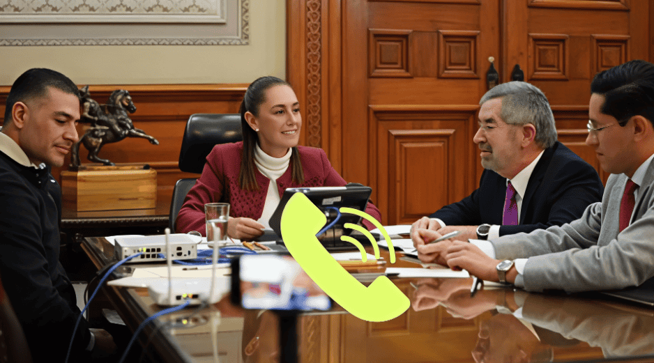 La Mandataria anunció a última hora del domingo que retrasaría el inicio de su conferencia de prensa diaria para sostener la llamada con el presidente de Estados Unidos. X / @Claudiashein