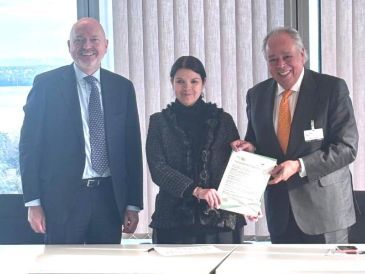 Aurelio López Rocha, presidente del CRT, durante la visita a la sede de la OMPI  donde se firmó una carta de intención con el IMPI. CORTESÍA