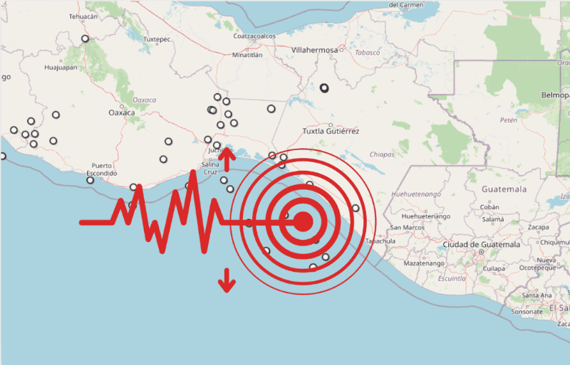 &nbsp;Sismo en Chiapas. ESPECIAL / SSN