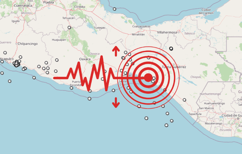 &nbsp;Sismo en Chiapas. ESPECIAL / SSN