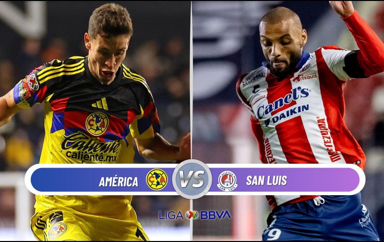 América y Atlético de San Luis se enfrentan en la Jornada 2 del Clausura 2026 de la Liga MX. ESPECIAL / IMAGO7 y CANVA
