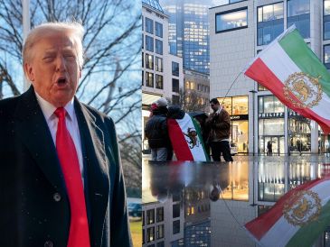 Donald Trump se manifiesta a favor de las protestas en Irán. ESPECIAL, EFE / S. Thew y EFE / M. Basualdo