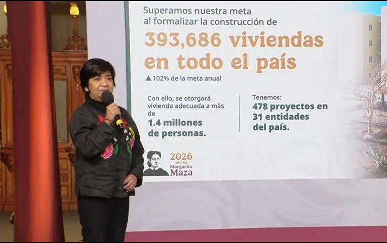 Para 2026, la meta es de 400 mil viviendas para llegar al 50% de la meta sexenal. ESPECIAL