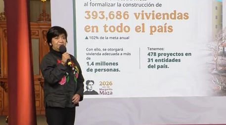 Para 2026, la meta es de 400 mil viviendas para llegar al 50% de la meta sexenal. ESPECIAL