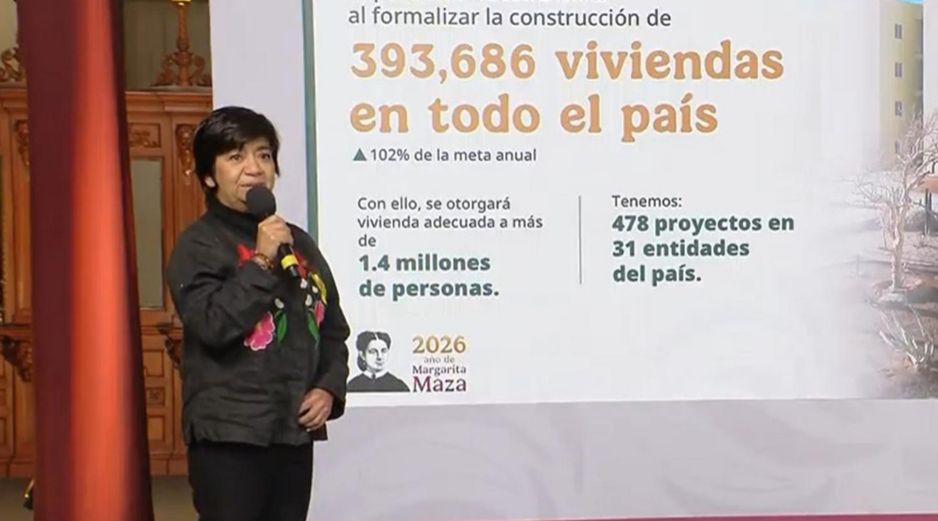 Para 2026, la meta es de 400 mil viviendas para llegar al 50% de la meta sexenal. ESPECIAL