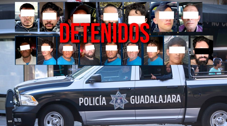 Estos son los resultados de la Comisaría de Seguridad Ciudadana de Guadalajara conseguidos durante la semana pasada. EL INFORMADOR / ARCHIVO