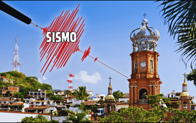 La mañana de este miércoles 14 de enero un temblor se registró cerca del municipio de Puerto Vallarta, Jalisco. ESPECIAL / CANVA