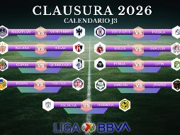 La actividad de la J3 del Clausura 2026 se reparte en tres días, con duelos determinantes para el arranque del torneo. ESPECIAL / CANVA