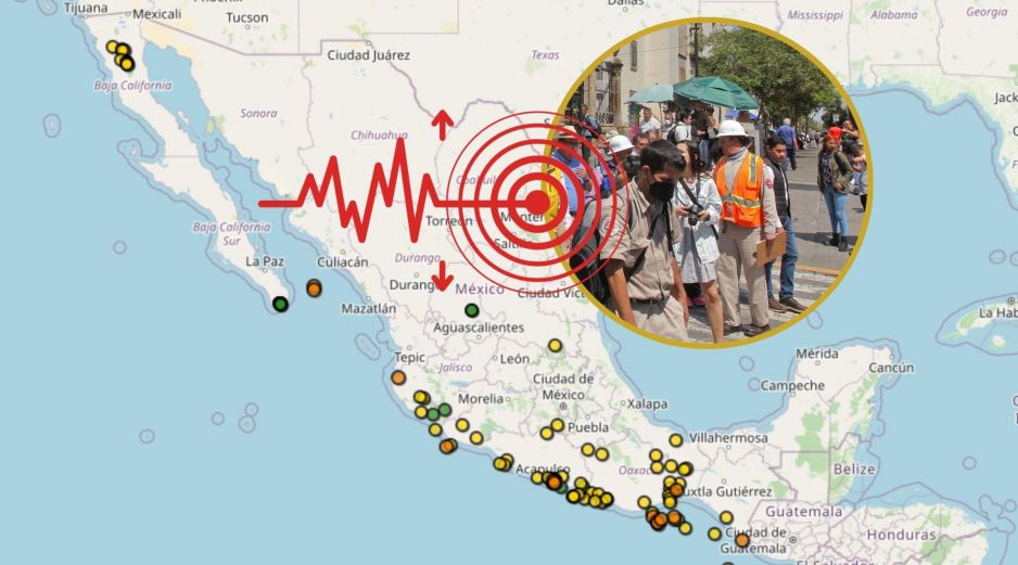 Los sismos más fuertes del 2025 se presentaron en Baja California Sur, Jalisco, Chiapas y Michoacán. EL INFORMADOR / ARCHIVO / ESPECIAL / SSN