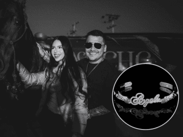 Lo que se sabe sobre el brazalete que Nodal le obsequió a Ángela Aguilar. ESPECIAL / IG / @angela_aguilar_ / @braggaomx