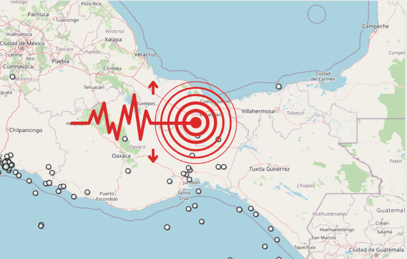 &nbsp;Sismo en Veracruz. ESPECIAL / SSN