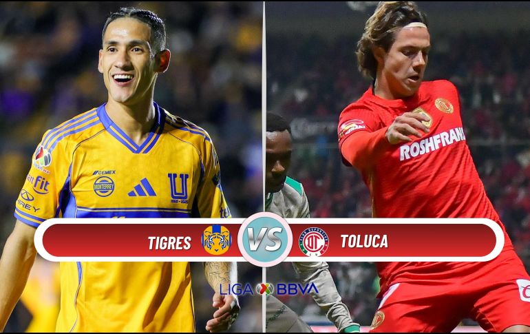 Tigres y Toluca se enfrentan en la J3 del Clausura 2026 con la mira puesta en escalar posiciones. ESPECIAL / IMAGO7 y CANVA