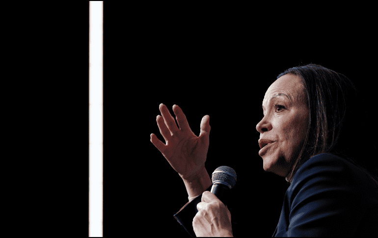 Machado no quiso dar detalles a la prensa sobre la conversación que mantuvo con Trump este pasado jueves en la Casa Blanca. EFE/EPA/W. Oliver