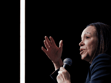 Machado no quiso dar detalles a la prensa sobre la conversación que mantuvo con Trump este pasado jueves en la Casa Blanca. EFE/EPA/W. Oliver