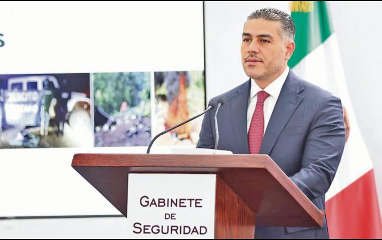 El secretario de Seguridad y Protección Ciudadana, durante una conferencia de prensa en Ecatepec. EFE/ Archivo