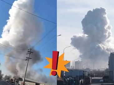 Tres de los hospitalizados sufrieron heridas graves y cinco personas permanecen desaparecidas tras la explosión en Mongolia Interior, China. ESPECIAL / X