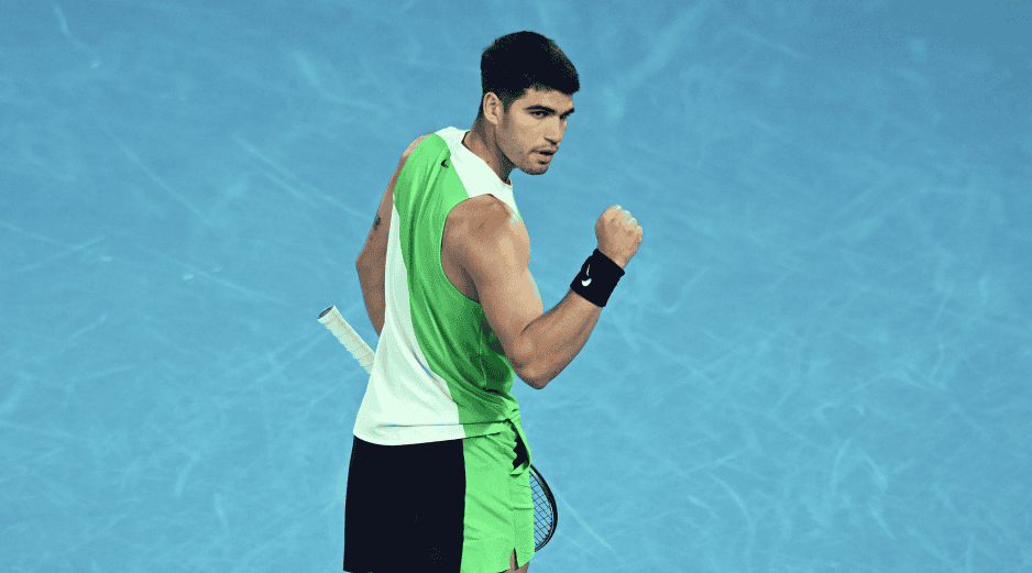 Alcaraz se enfrentará en segunda ronda del Abierto de Australia con el alemán Yannick Hanfmann. EFE / J. Ross