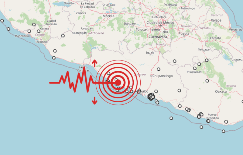 &nbsp;Sismo en Guerrero. ESPECIAL / SSN