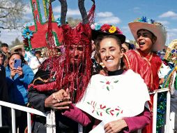 Claudia en San Miguel de Allende para encabezar el Plan de Justicia de los Pueblos Chichimeca y Otomí del Noreste de Guanajuato y del Semidesierto de Querétaro. EL UNIVERSAL