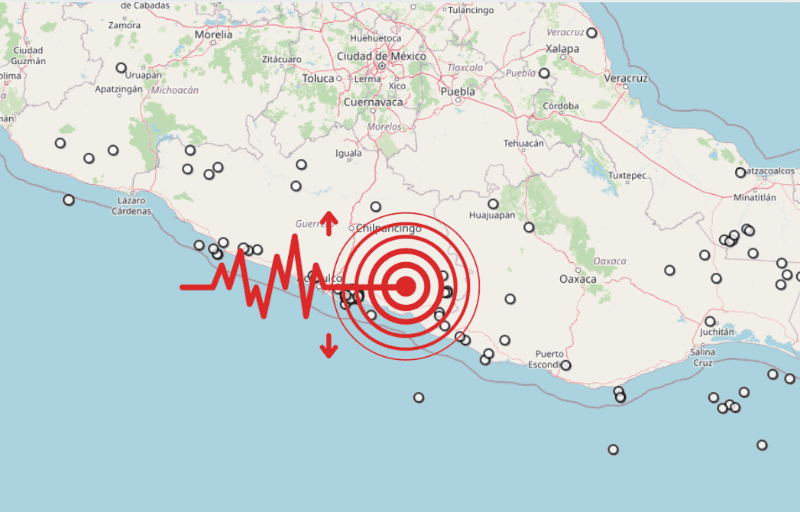 Sismo en Guerrero. ESPECIAL / SSN