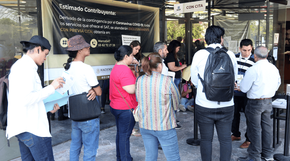 El SAT publicó desde sus redes sociales que en México se cuenta con una disponibilidad alta en el 95 % de sus oficinas. EL INFORMADOR / ARCHIVO