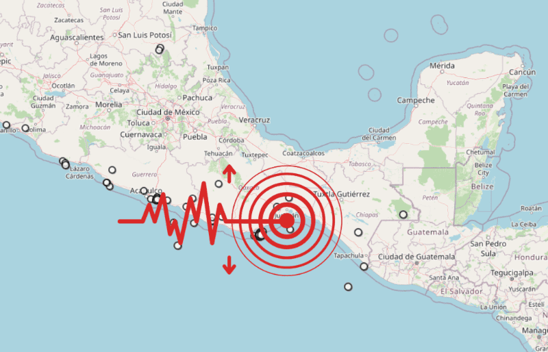 &nbsp;Sismo en Oaxaca. ESPECIAL / SSN