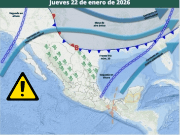 Continuará el evento de Norte con rachas intensas en el Golfo de México y el sureste. CORDINACIÓN NACIONAL DE PROTECCIÓN CIVIL