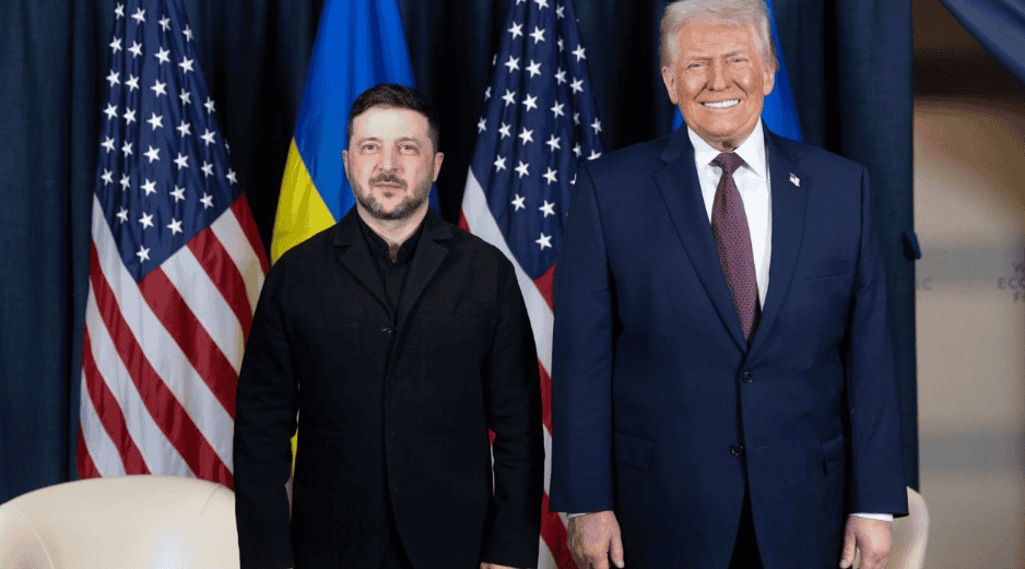 Donald Trump, afirmó al termino de su reunión en Davos con Volodímir Zelenski que el encuentro para abordar el fin de la guerra de Rusia en Ucrania ha sido 
