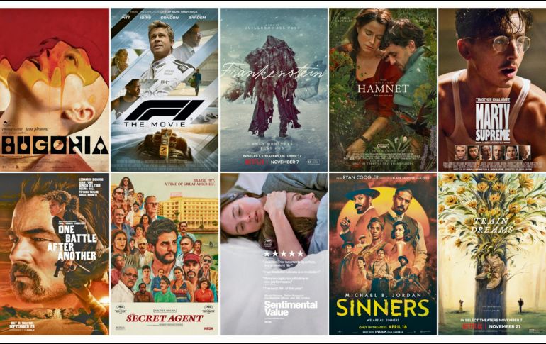 Imagen con las 10 películas nominadas en la categoría principal de los Oscar: Mejor película. AP