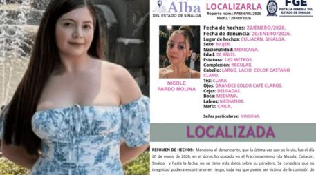 La Fiscalía de Sinaloa confirmó que la influencer ‘La Nicholette’ fue localizada con vida tras cuatro días desaparecida. INSTAGRAM/@nicholette_0521/FISCALíA DE SINALOA/ESPECIAL