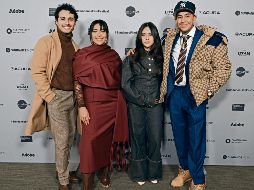 Guillermo Alonso, Adriana Paz, Jennifer Trejo y Eme Malafe asisten al estreno de “La Cazadora”, durante el Festival de Cine de Sundance 2026, en Park City (Estados Unidos). AFP