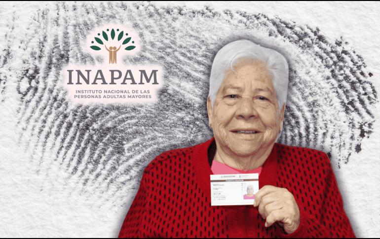 La credencial del Instituto Nacional de las Personas Adultas Mayores puede usarse en el trámite de la CURP biométrica. ESPECIAL/Canva/Gobierno de México