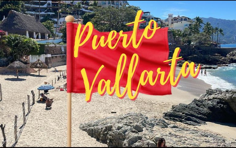 Así se encuentran las playas de Puerto Vallarta este lunes 26 de enero de 2026. ESPECIAL / FACEBOOK Protección Civil y Bomberos Puerto Vallarta