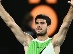 Alcaraz valoró positivamente su nivel mostrado durante el Abierto de Australia y aseguró sentirse orgulloso. EFE  / J. Carrett