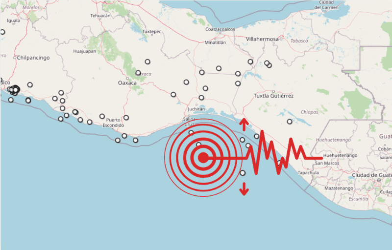 &nbsp;Sismo en Oaxaca. ESPECIAL / SSN