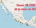Sismos en México | EN VIVO | 28 de enero de 2026. ESPECIAL / SSN
