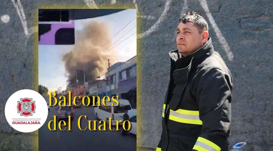 Bomberos de Guadalajara realizaron la extinción del incendio con grandes cantidades de agua. EL INFORMADOR / ARCHIVO / ESPECIAL / FACEBOOK / Protección Civil y Bomberos GDL