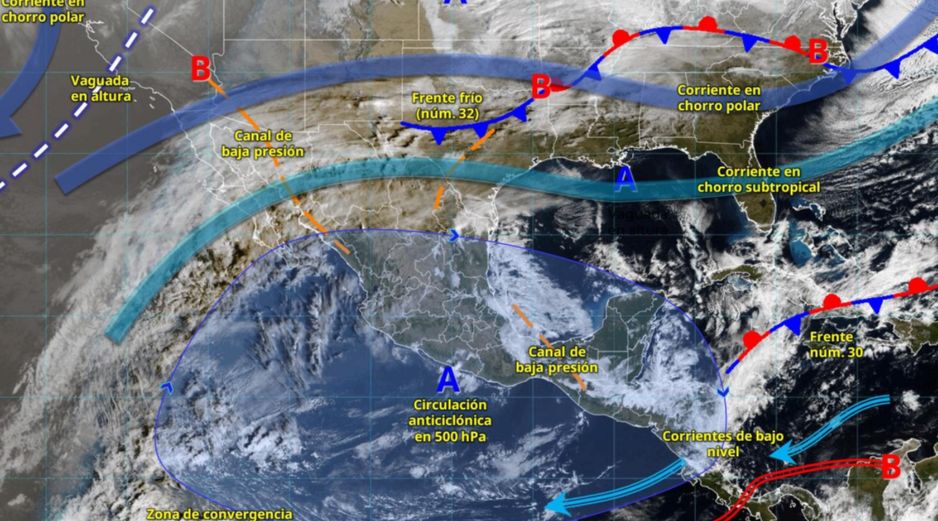 El SMN exhorta a la población a mantenerse informada y atender las recomendaciones de Protección Civil. ESPECIAL/ SMN.