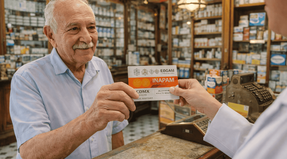 En la Ciudad de México, varias farmacias aplican descuentos al presentar la credencial del Inapam. ESPECIAL/ChatGPT