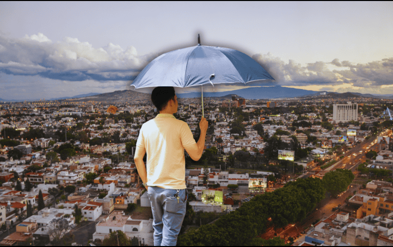 La probabilidad de lluvia se incrementa este lunes en Guadalajara, alrededor del 30 por ciento. ESPECIAL / CANVA