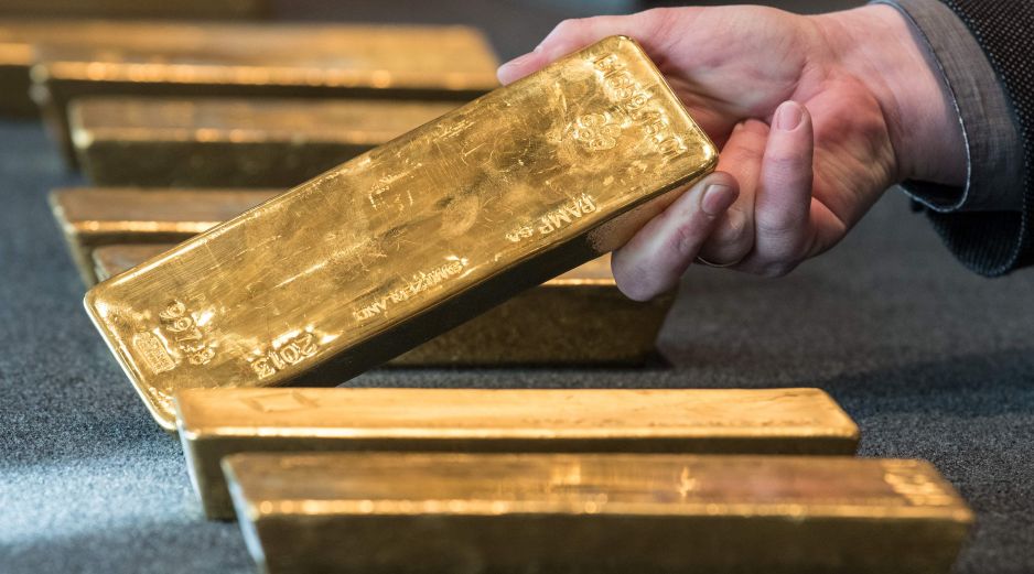 Lingotes de oro en el Banco Central de Alemania. Este país es el tercero con más reservas en el mundo. AFP/Archivo