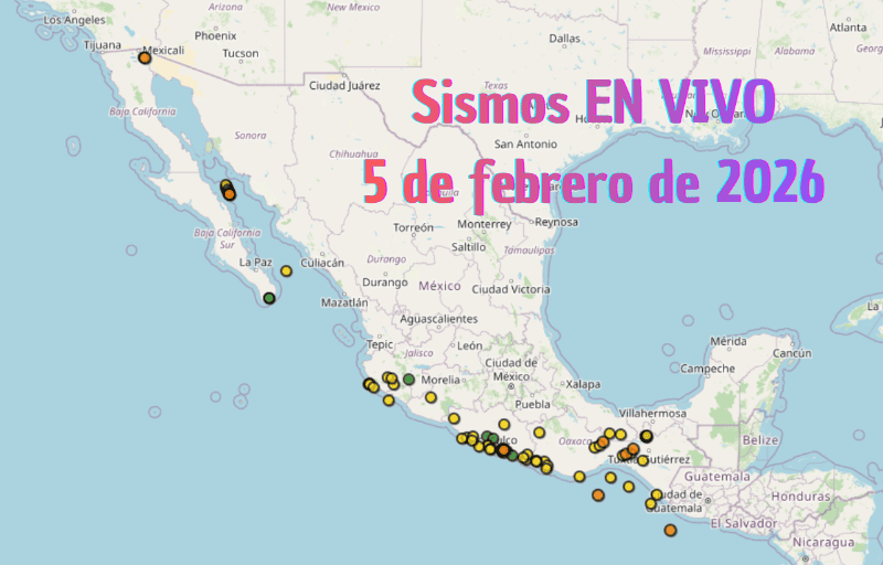 &nbsp;Monitoreo EN VIVO de los temblores en México. ESPECIAL / SSN 