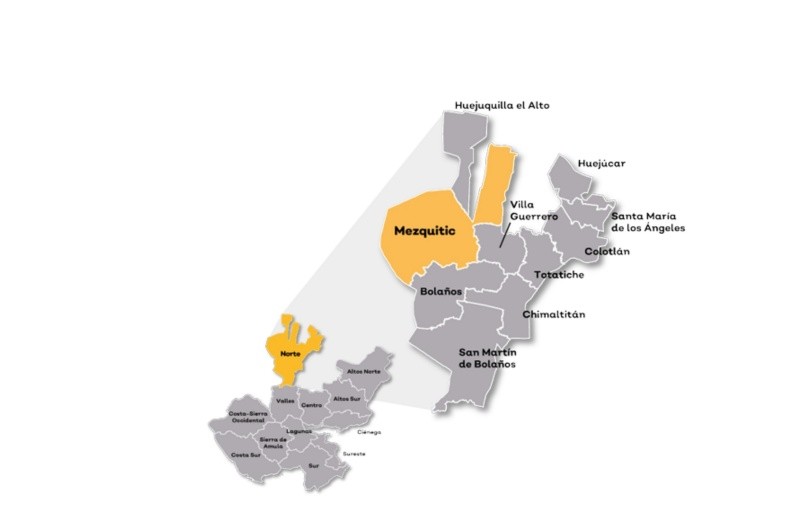 ESPECIAL / Mapa General del Estado de Jalisco, 2012, IIEG