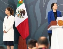 La titular del Secretariado Ejecutivo del Sistema Nacional de Seguridad Pública, Marcela Figueroa, presentó el reporte de incidencia delictiva en Michoacán. ESPECIAL/ X/ @Maffiguer
