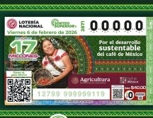 En su billete del Sorteo Superior 2871, la Lotería Nacional reconoció la importancia del café y sus productores. X/lotenal